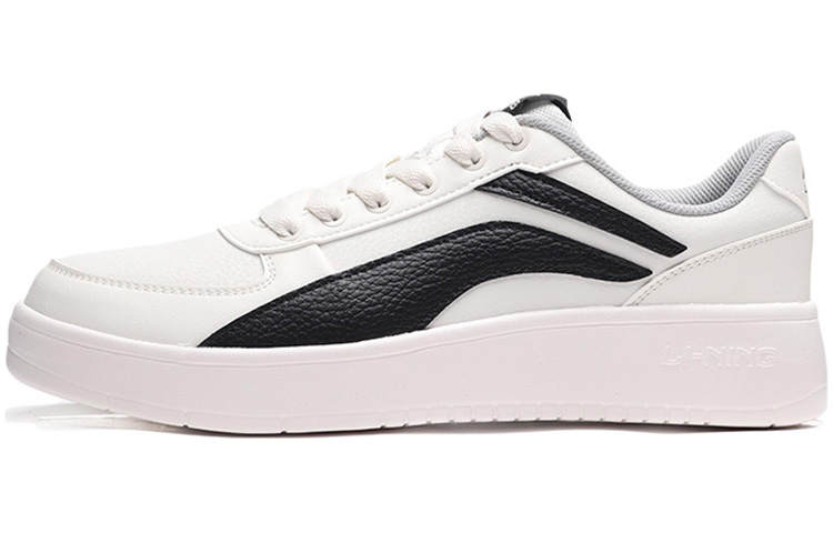 Li-Ning Li Ning Comfortable Slip Resistant Abrasion Resistant Low top Skateboard Shoes Unisex White Black