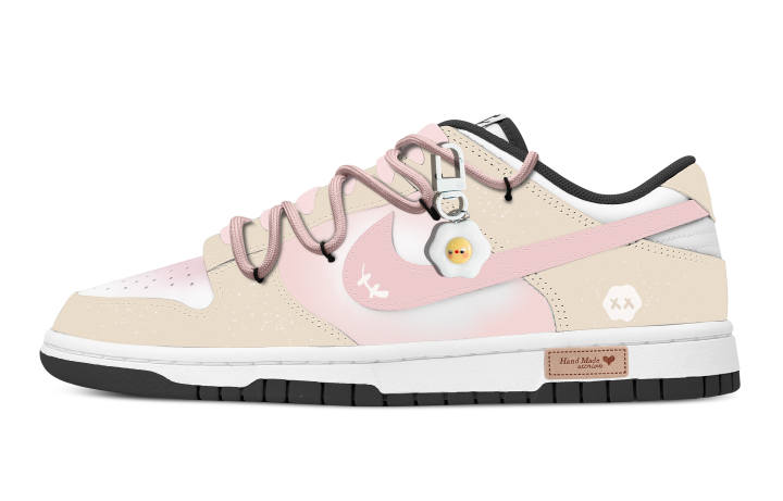 Nike Nike Dunk Dingding Cloud Abrasion Resistant Low top Skateboard Shoes Men's Beige White Pink
