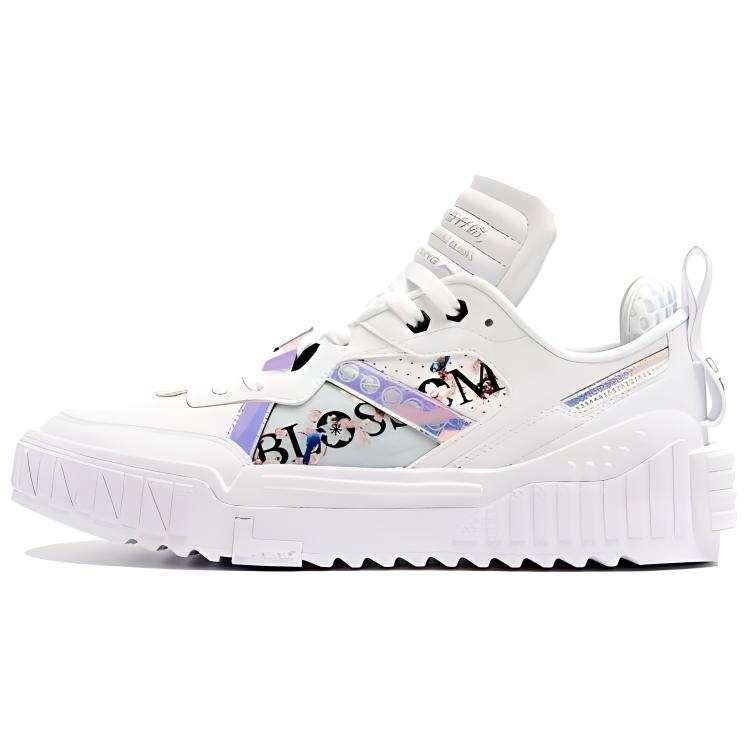 Li-Ning Li Ning 001 Unblock Abrasion Resistant Breathable Low top Skateboard Shoes Women's White