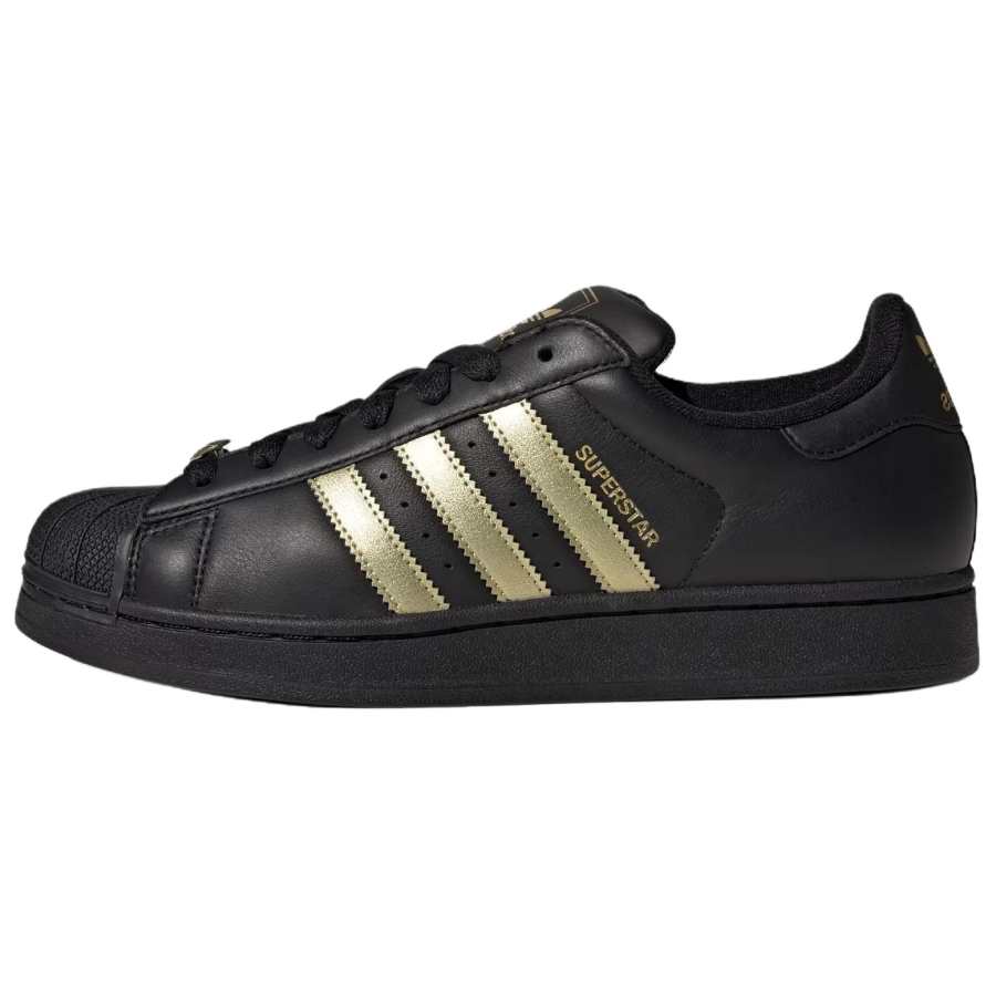 Adidas Originals Superstar 2 Skateboard Shoes Unisex Black Gold
