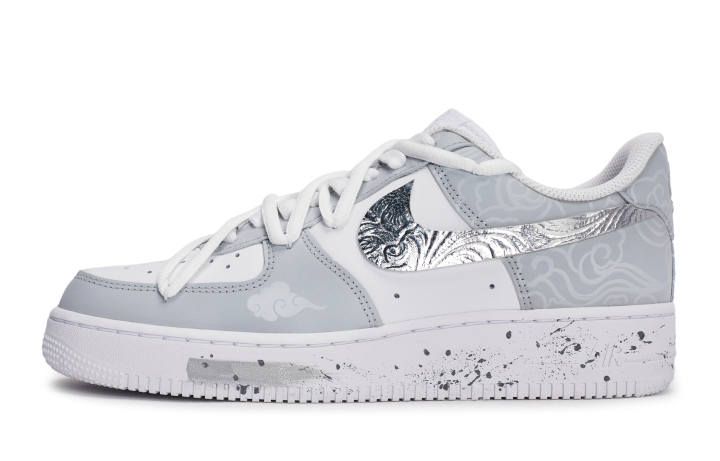 Nike Nike Air Force 1 Skateboard Shoes Unisex Low Top White/Gray/Silver