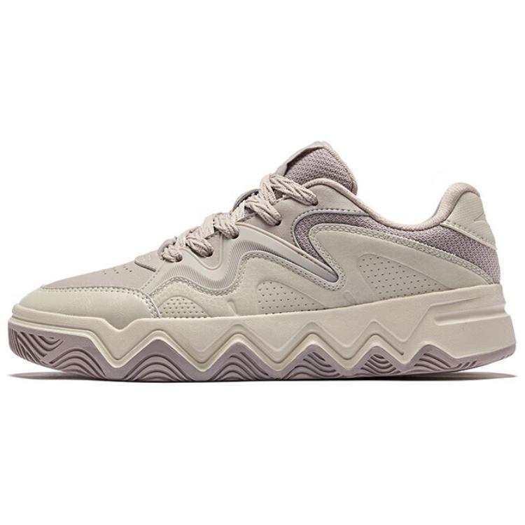 Erke Focus Slip Resistant Abrasion Resistant Low top Skateboard Shoes Women's Pearl Milk Tea Pumice Gray