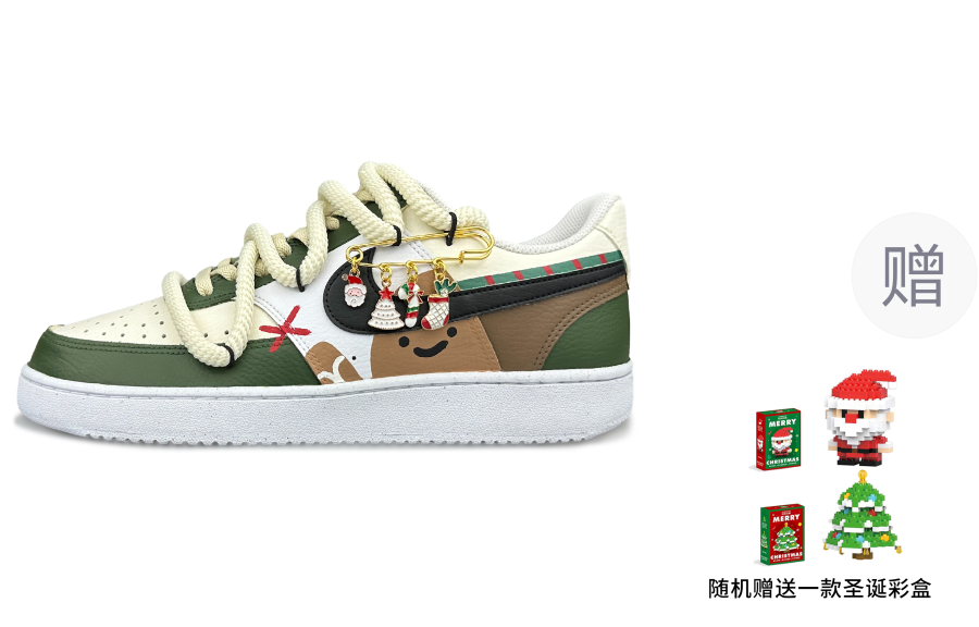 Nike Nike Court Vision 1 Low top Skateboard Shoes Men's White Green