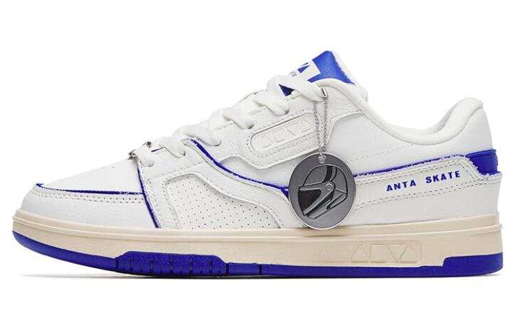 Anta Life Collection Slip Resistant, Abrasion Resistant, Lightweight Low top Skateboard Shoes Women's White Blue