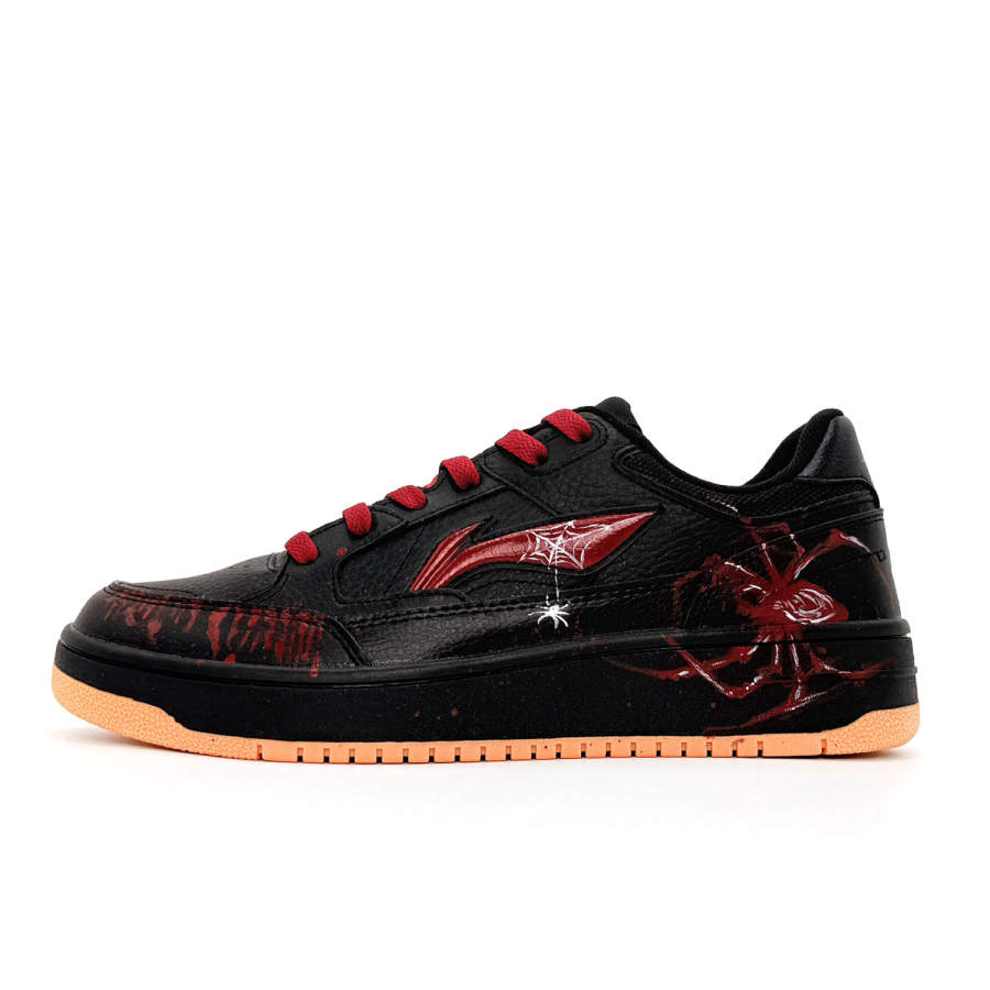 Li-Ning Li Ning Tianji Black Spider Subtle Texture Abrasion Resistant Abrasion Resistant Low top Skateboard Shoes Men's