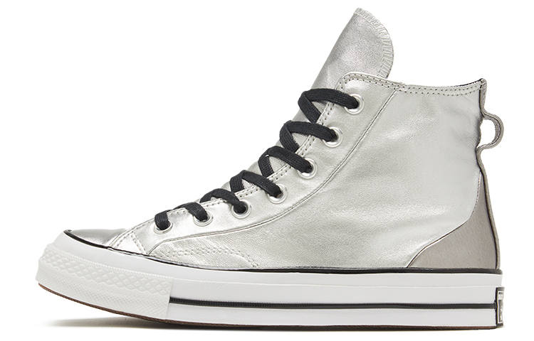 Converse Chuck Taylor All Star Synthetic Leather Liquid Silver Slip Resistant Cushioning Slip Resistant Cushioning