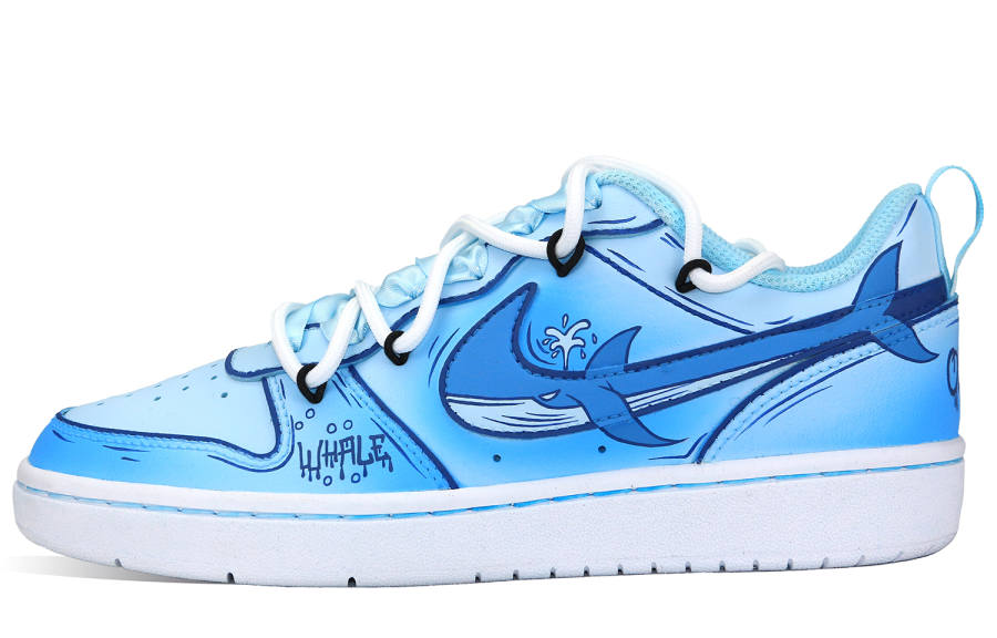 Nike Nike Court Borough Deep sea Whales Slip Resistant Abrasion Resistant Slip Resistant Abrasion Resistant Low top