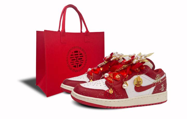 Jordan Jordan Air Jordan 1 Skateboard Shoes Unisex Low Top Red