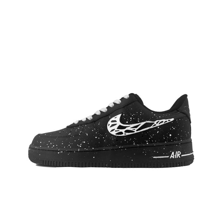 Nike Nike Air Force 1 Slip Resistant Abrasion Resistant Low top Skateboard Shoes Unisex Black
