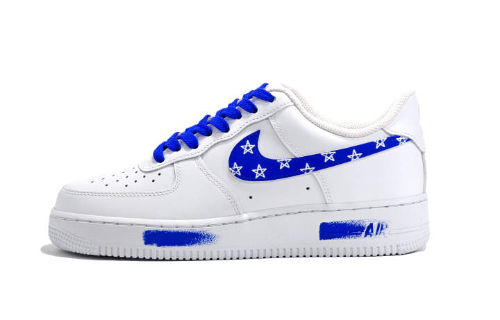 Nike Nike Air Force 1 Slip Resistant, Abrasion Resistant, Breathable Low top Skateboard Shoes Unisex Blue White