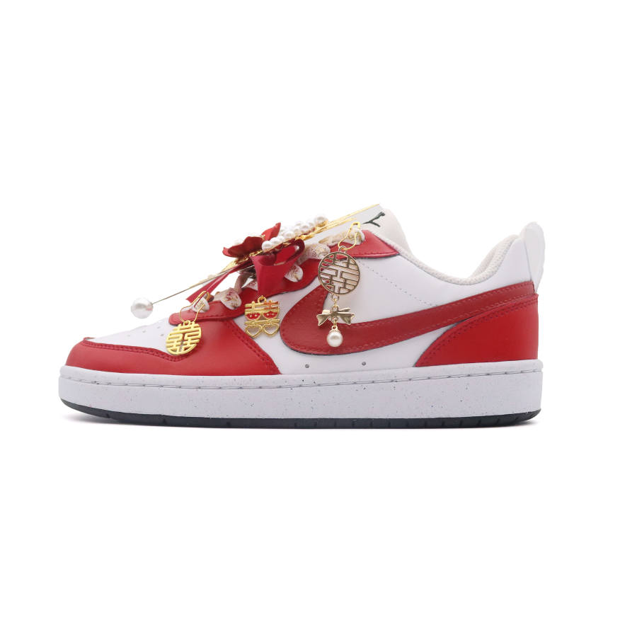 Nike Nike Court Borough Blissful Union 2.0 Lightweight Low top Skateboard Shoes Unisex Red White