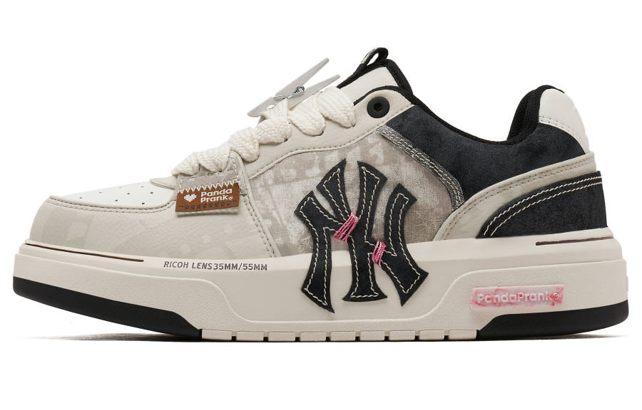 MLB Chunky Liner Slip Resistant Abrasion Resistant Low top Skateboard Shoes Unisex Brown Pink