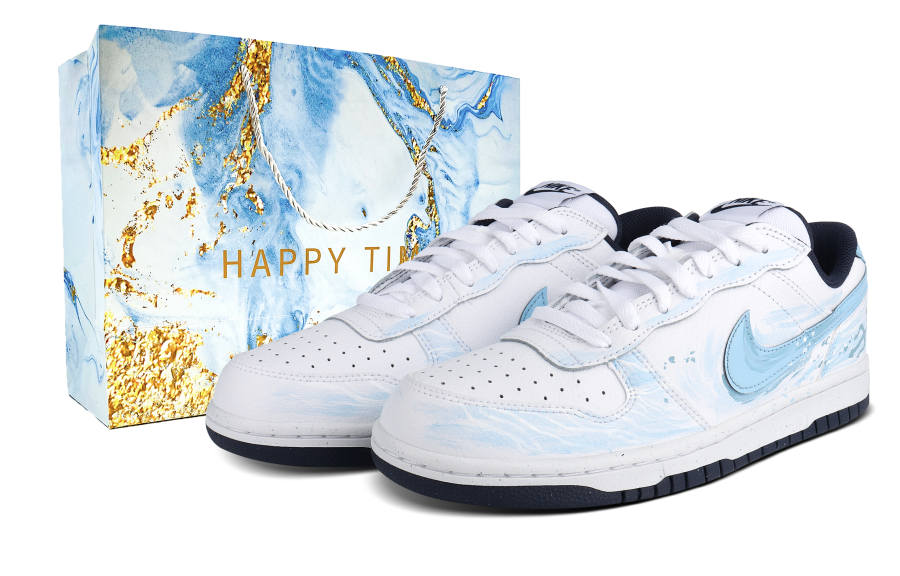 Nike Nike Big Cushioning Abrasion Resistant Cushioning, Wear Resistant Low top Skateboard Shoes Unisex Blue White