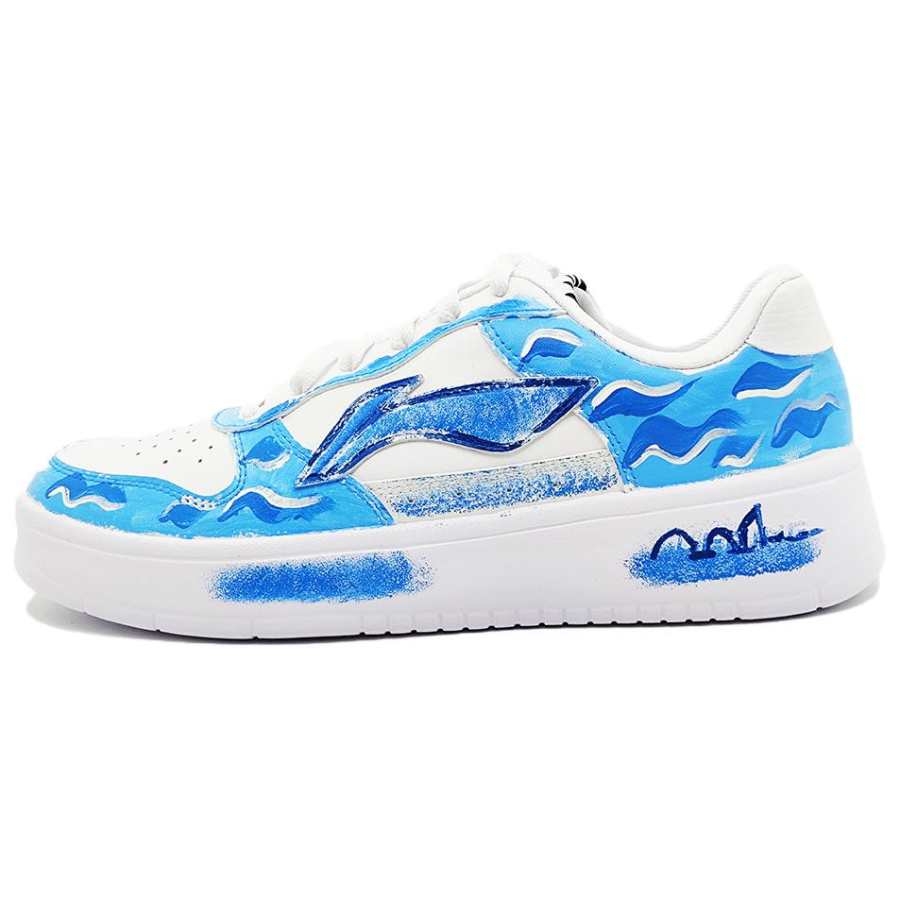 Li-Ning Li Ning Floating Boat Synthetic Leather Slip Resistant, Abrasion Resistant, Breathable Low top Skateboard Shoes Women's