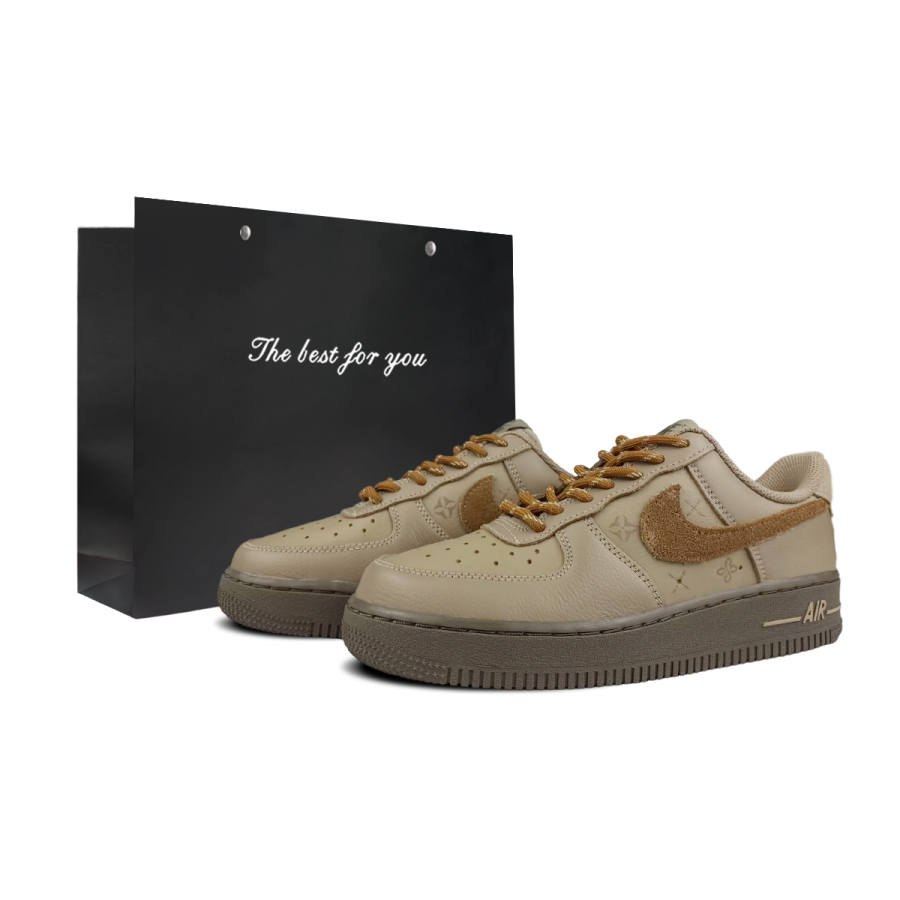 Nike Nike Air Force 1 Lv8 BNK Timber, Stamp Included Abrasion Resistant Abrasion Resistant Low top Skateboard Shoes Unisex