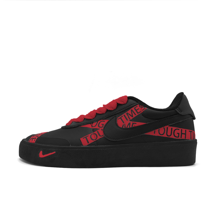 Nike Nike Court Shot Red Ribbon Abrasion Resistant Abrasion Resistant Low top Skateboard Shoes Unisex Black