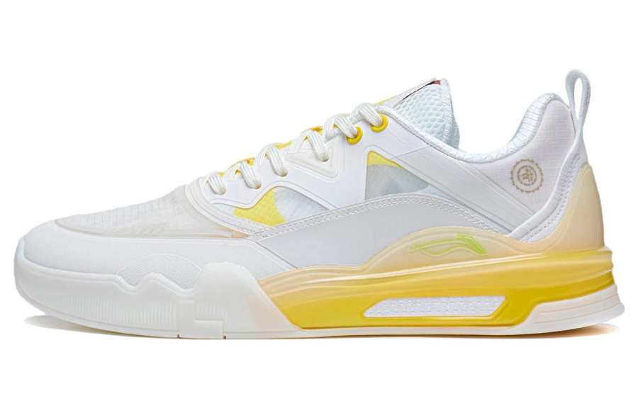 Li-Ning Erik Ellington x Li Ning Slip Resistant Abrasion Resistant Low top Skateboard Shoes Men's White Yellow