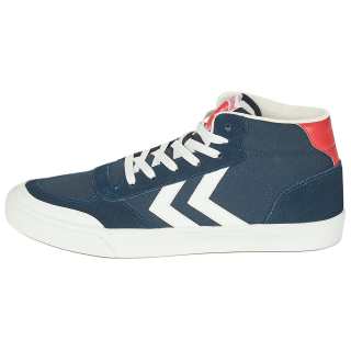 Hummel Slip Resistant Abrasion Resistant High top Skateboard Shoes Men's Marine Blue