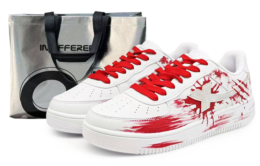 XTEP Air Force 1 Slip Resistant And Abrasion Resistant Coverage Low top Skateboard Shoes Men's Red White