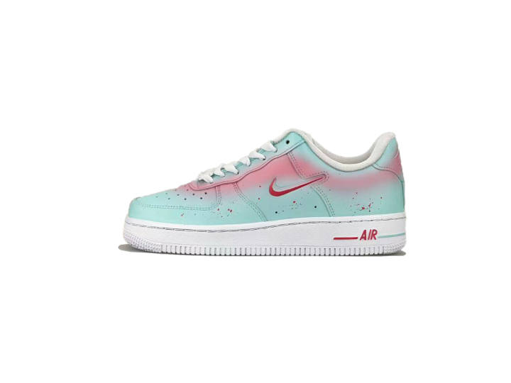 Nike Nike Air Force 1 Low top Skateboard Shoes Women's Pink Blue