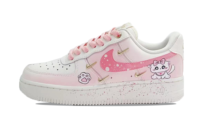 Nike Nike Air Force 1 Slip Resistant Abrasion Resistant Low top Skateboard Shoes Women's Pink