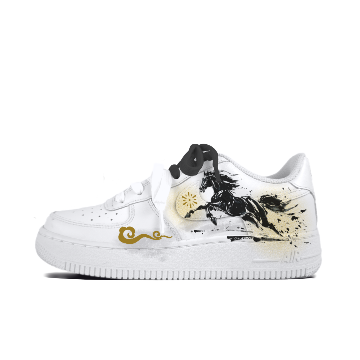Nike Nike Air Force 1 Immortal Reincarnation Abrasion Resistant Skateboard Shoes Unisex Black White