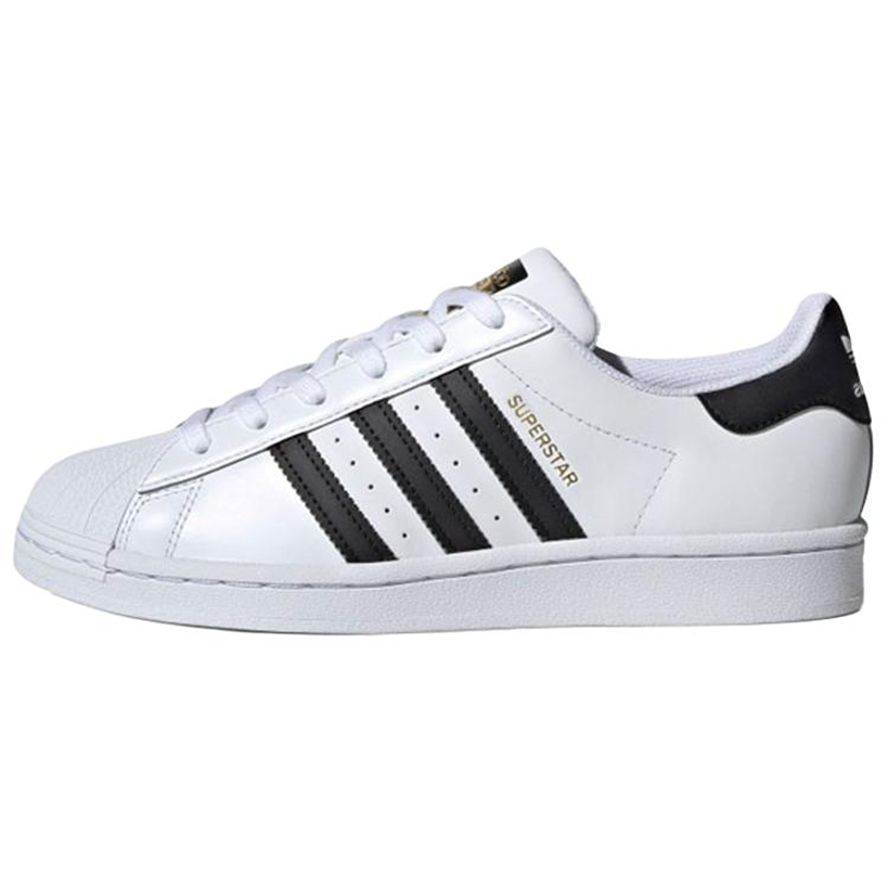 Adidas Originals SUPERSTAR Comfortable Round Toe Low top Skateboard Shoes Women's Black White WFOUNDATION