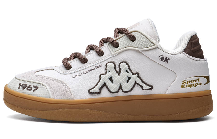 Kappa Backrest With Backrest Coverage Low top Skateboard Shoes Unisex Malt Beige Brown