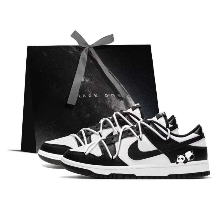 Nike Nike Dunk Luxury Streetwear Panda Low top Skateboard Shoes Unisex Black White