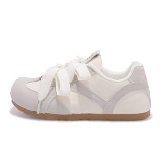 JIONGSEN Slip Resistant Abrasion Resistant Low top Skateboard Shoes Women's Beige