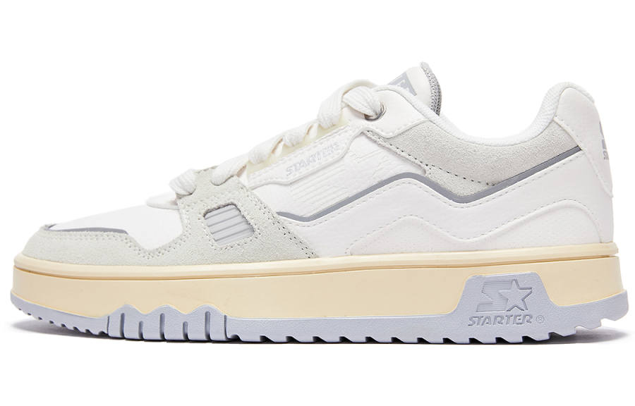 STARTER Trainer EP Collection Textile, Leather Abrasion Resistant Low top Skateboard Shoes Women's White Gray