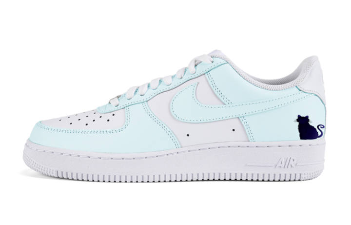 Nike Nike Air Force 1 Air Force 1 Low top Skateboard Shoes Women's Light Blue
