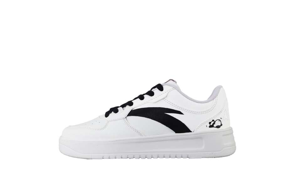 Anta Smart Fruit, Black White Slip Resistant, Abrasion Resistant, Breathable Low top Skateboard Shoes Women's