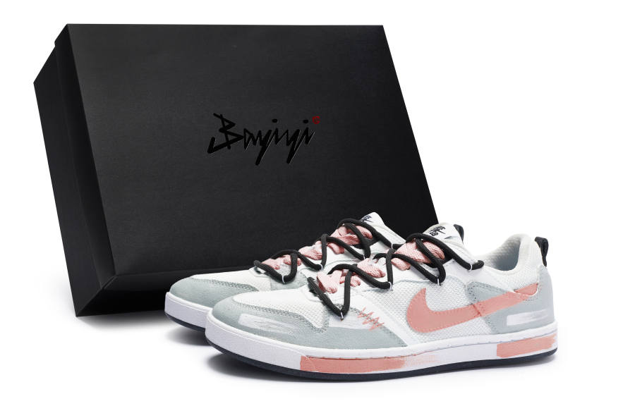Nike Nike SB Alleyoop 811 Manufacturing Low top Skateboard Shoes Men's White Gray Flesh Pink