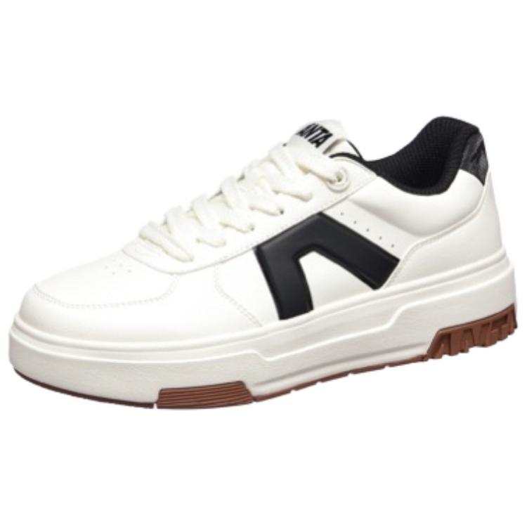 Anta Abrasion Resistant Lightweight Low top Skateboard Shoes Men's White Black