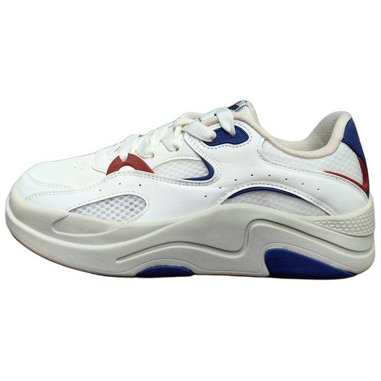 Erke Lightweight Slip Resistant Lightweight Anti Slip Low top Skateboard Shoes Unisex White Blue