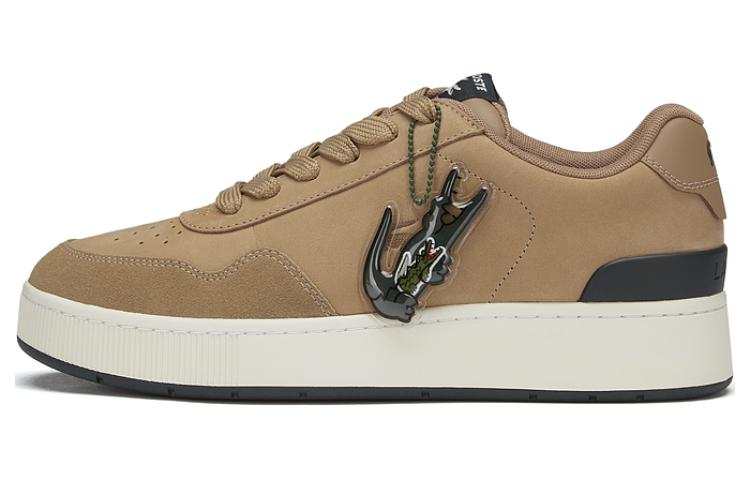 LACOSTE Cow Leather Low top Skateboard Shoes Men's Brown