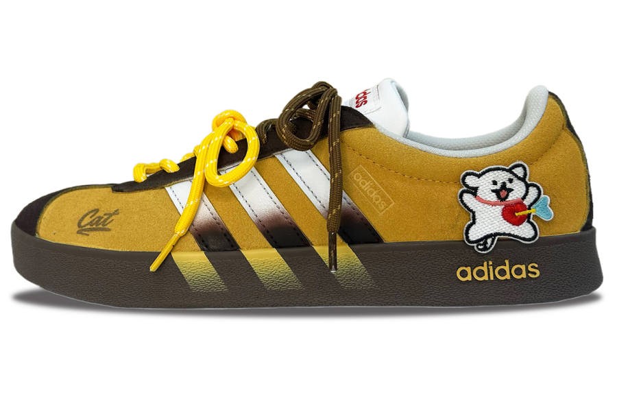 Adidas Adidas VL COURT 2.0 Leather Slip Resistant Abrasion Resistant Low top Skateboard Shoes Unisex