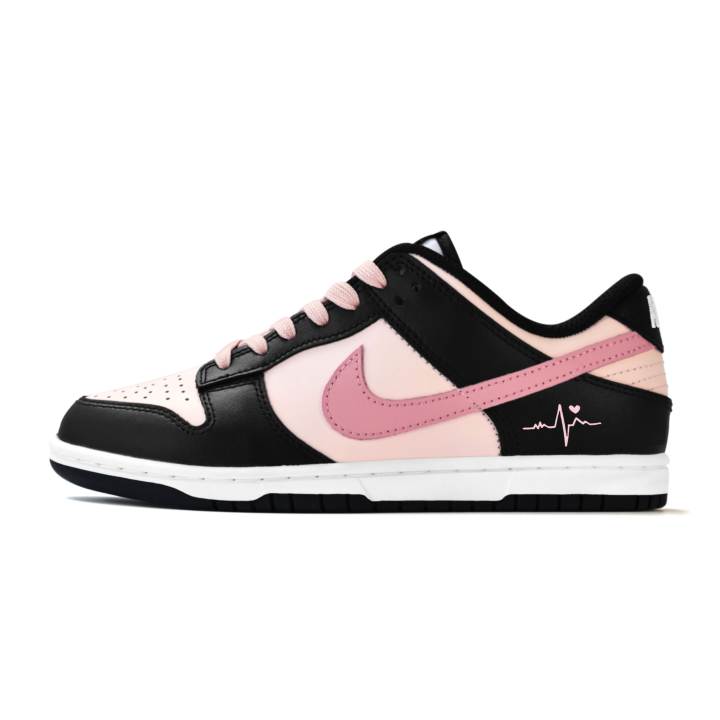 Nike Nike Dunk Violent Pink Leather Abrasion Resistant Low top Skateboard Shoes Women's Black Pink