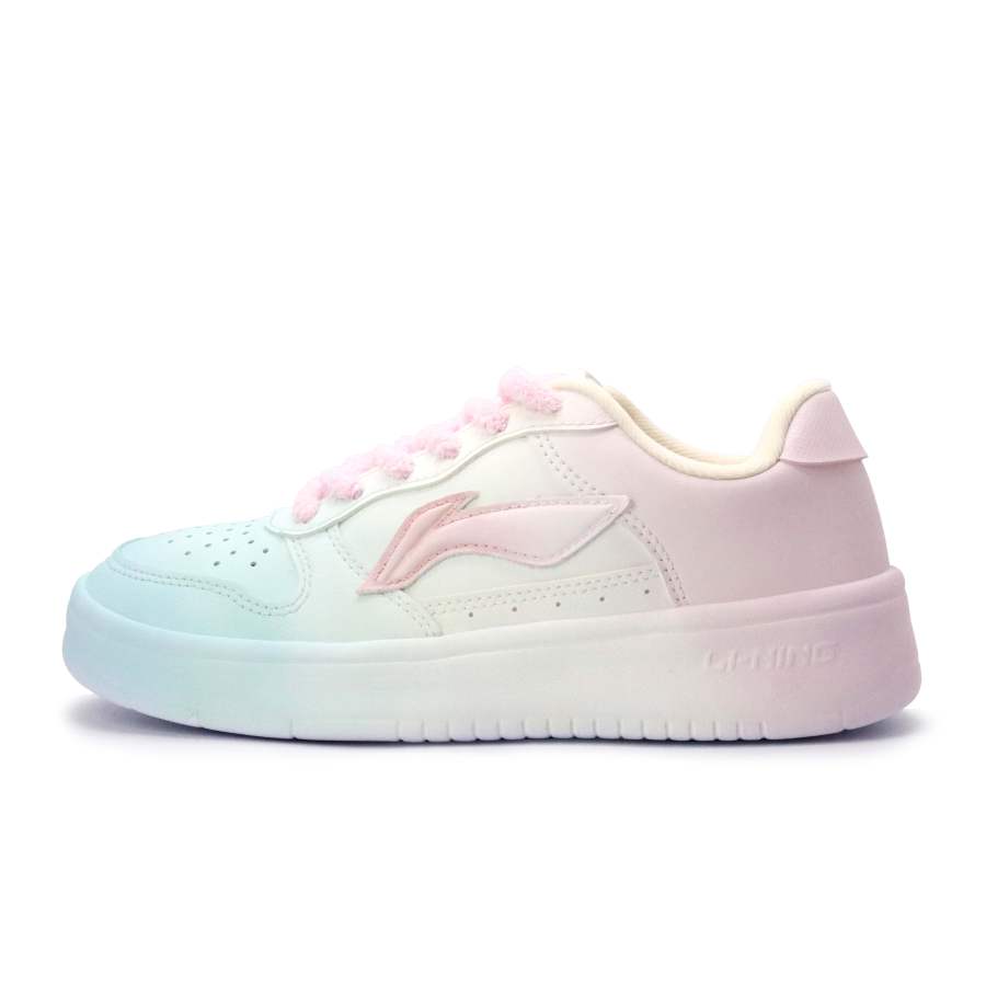 Li-Ning Li Ning Floating Boat Slip Resistant, Abrasion Resistant, Breathable Low top Skateboard Shoes Women's Blue Pink