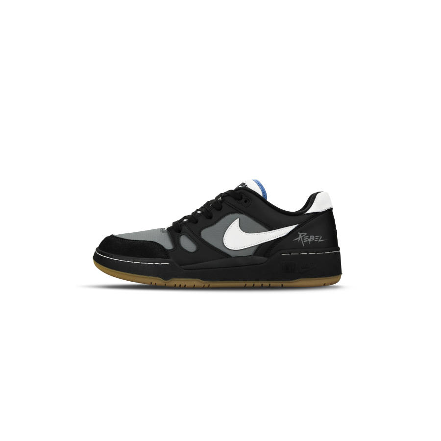 Nike Nike Full Force Limestone Abrasion Resistant Low top Skateboard Shoes Unisex Black White Gray