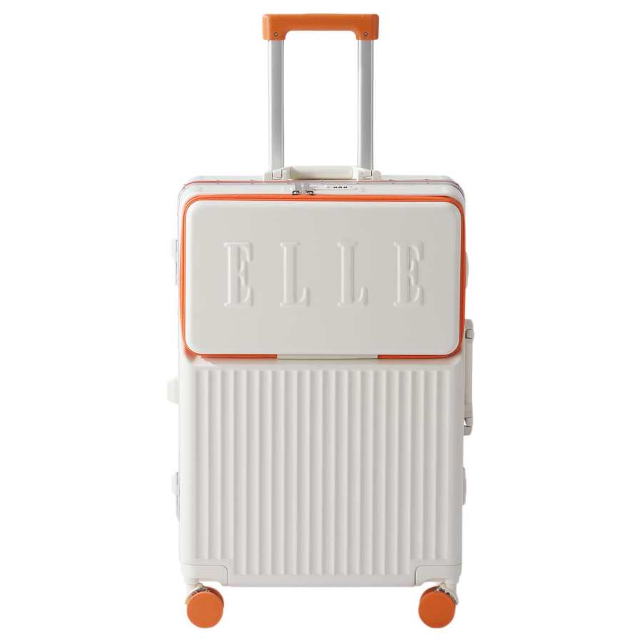 ELLE PC Trolley Bag 20 Inch, 24 Inch Unisex Silver/White Orange
