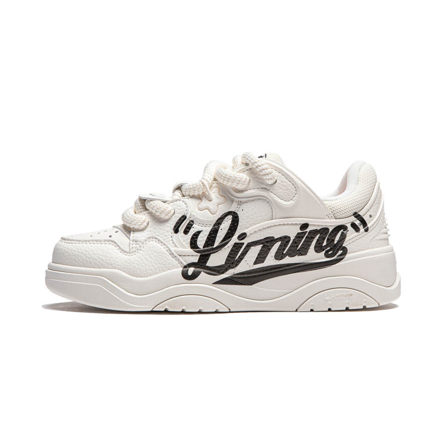 Li-Ning Li Ning Journey 2.0 Cushioning Breathable Height Increasing Low top Skateboard Shoes Women's Mist White