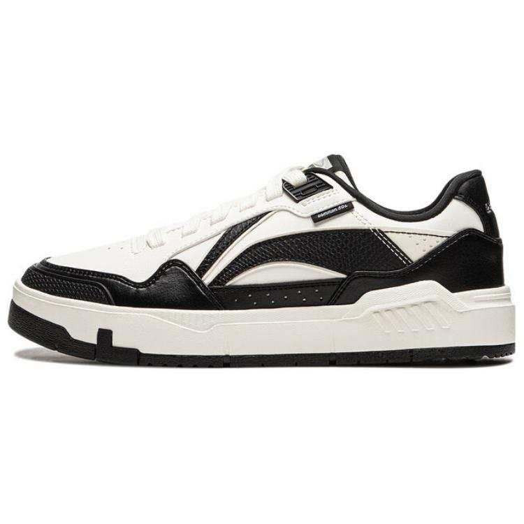 Li-Ning Li Ning Common 80s Slip Resistant Abrasion Resistant Low top Skateboard Shoes Women's White Black
