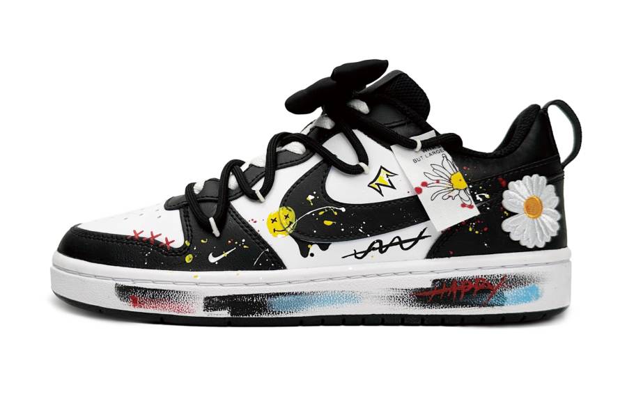 Nike Nike Court Borough Low 2 Low top Skateboard Shoes GS Black White