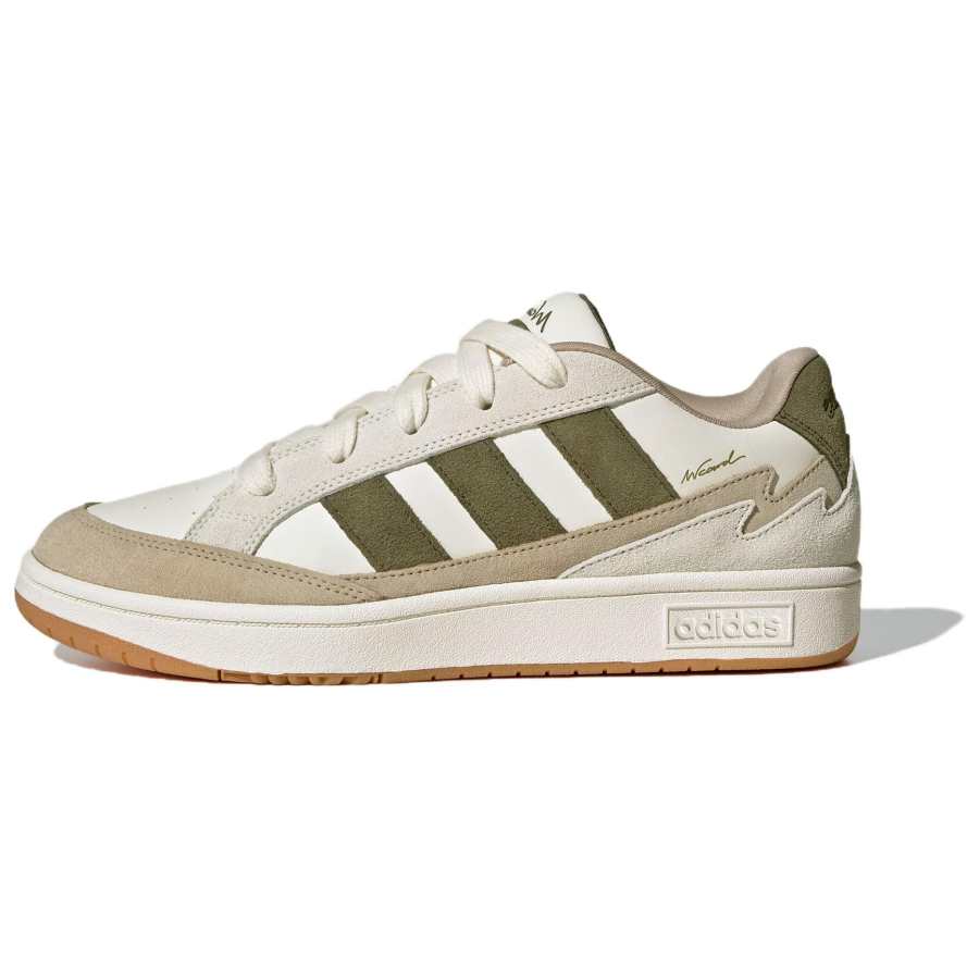 Adidas Adidas WCARD ADV Slip Resistant Abrasion Resistant Low top Skateboard Shoes Unisex White Green Brown