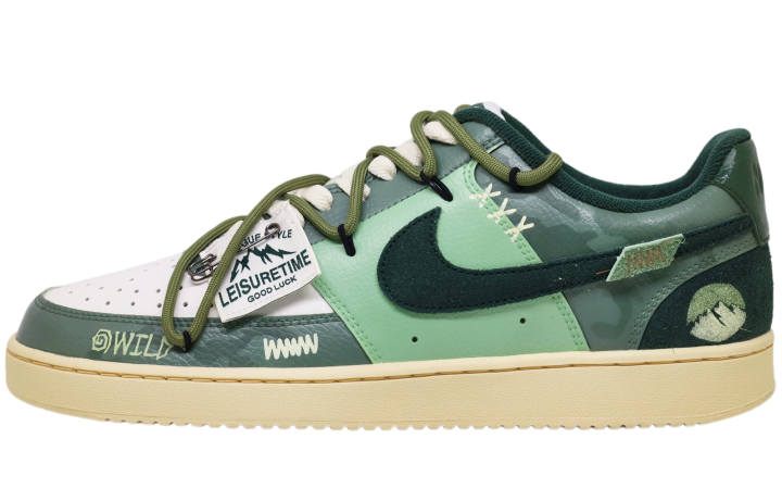 Nike Nike Court Vision 1 Abrasion Resistant Low top Skateboard Shoes Unisex Green