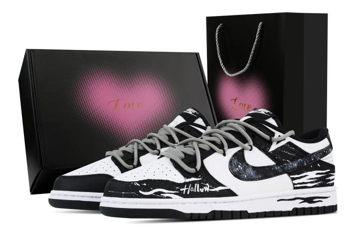 Nike Nike Dunk Pole Star Racing, Heart Box Abrasion Resistant Low top Skateboard Shoes Unisex Black