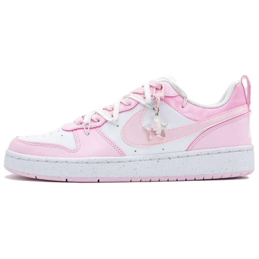 Nike Nike Court Borough Peach Blossom Synthetic Leather Slip Resistant Abrasion Resistant Slip Resistant Abrasion Resistant