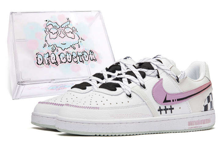 Nike Nike Court Vision 1 Abrasion Resistant Abrasion Resistant Low top Skateboard Shoes Men's White Pink